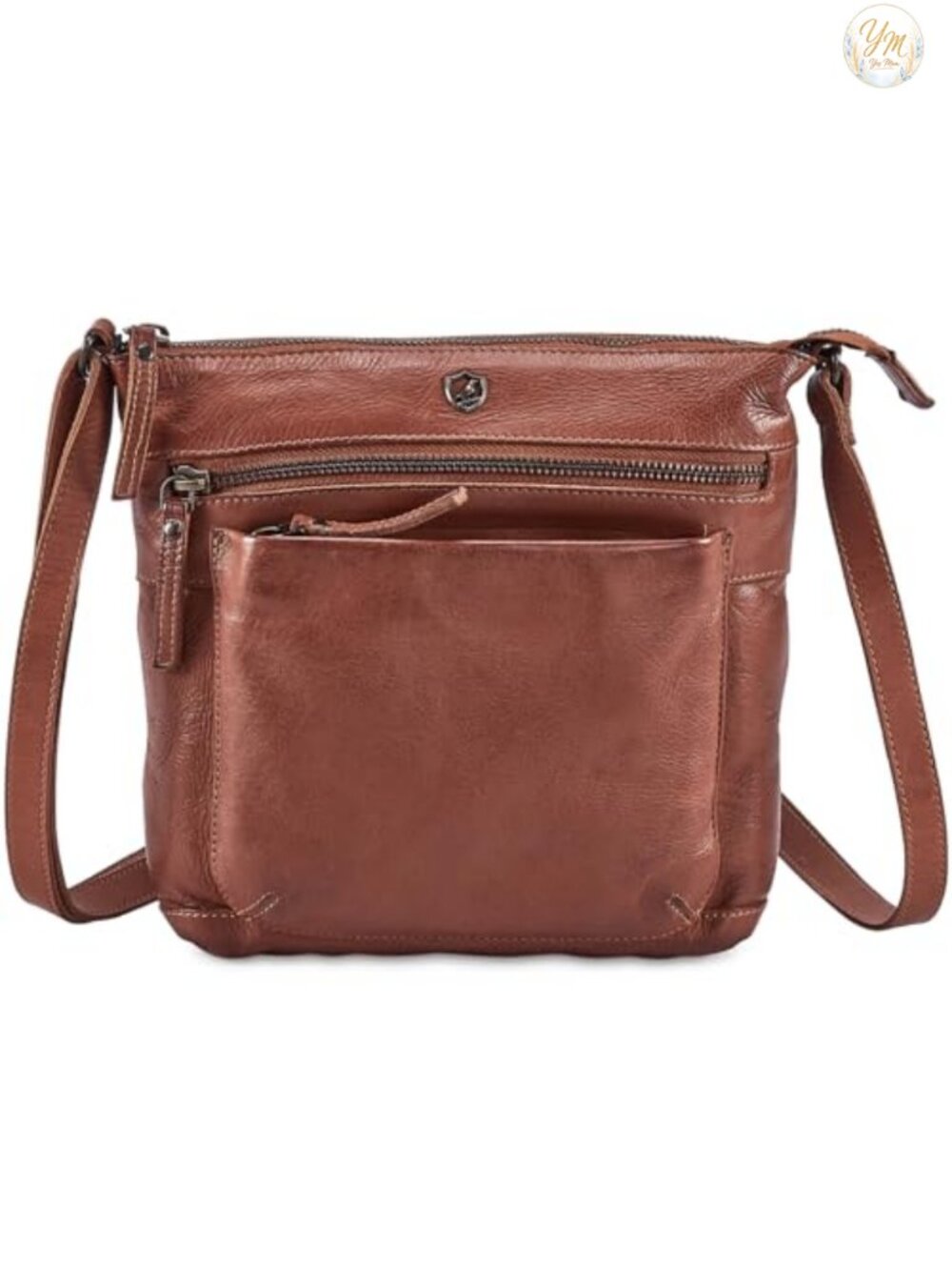 Genuine Leather Small Crossbody Bag for Women with Adjustable Strap - Vintage